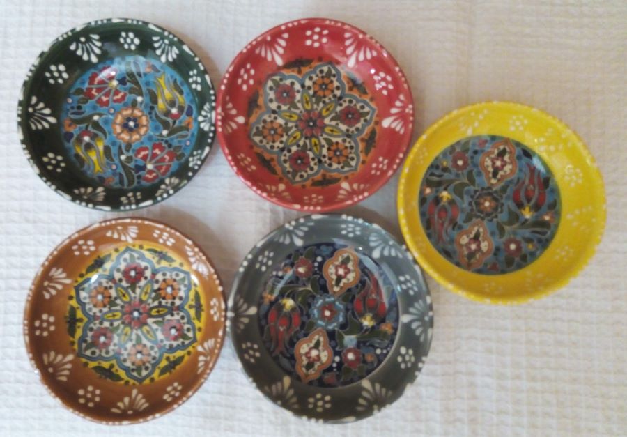 Török kerámia tálka 9.5x3 cm