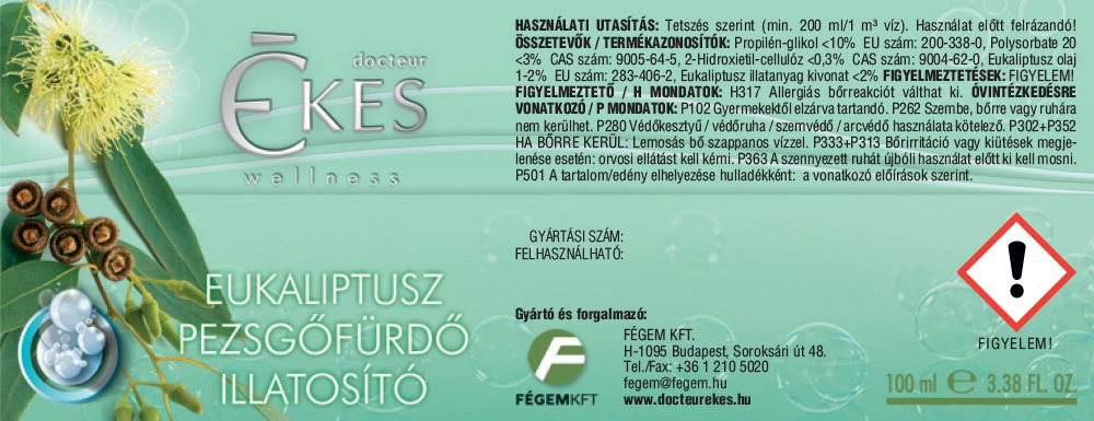 Eukaliptusz Pezsgőfürdő Docteur Ékes 100 ml