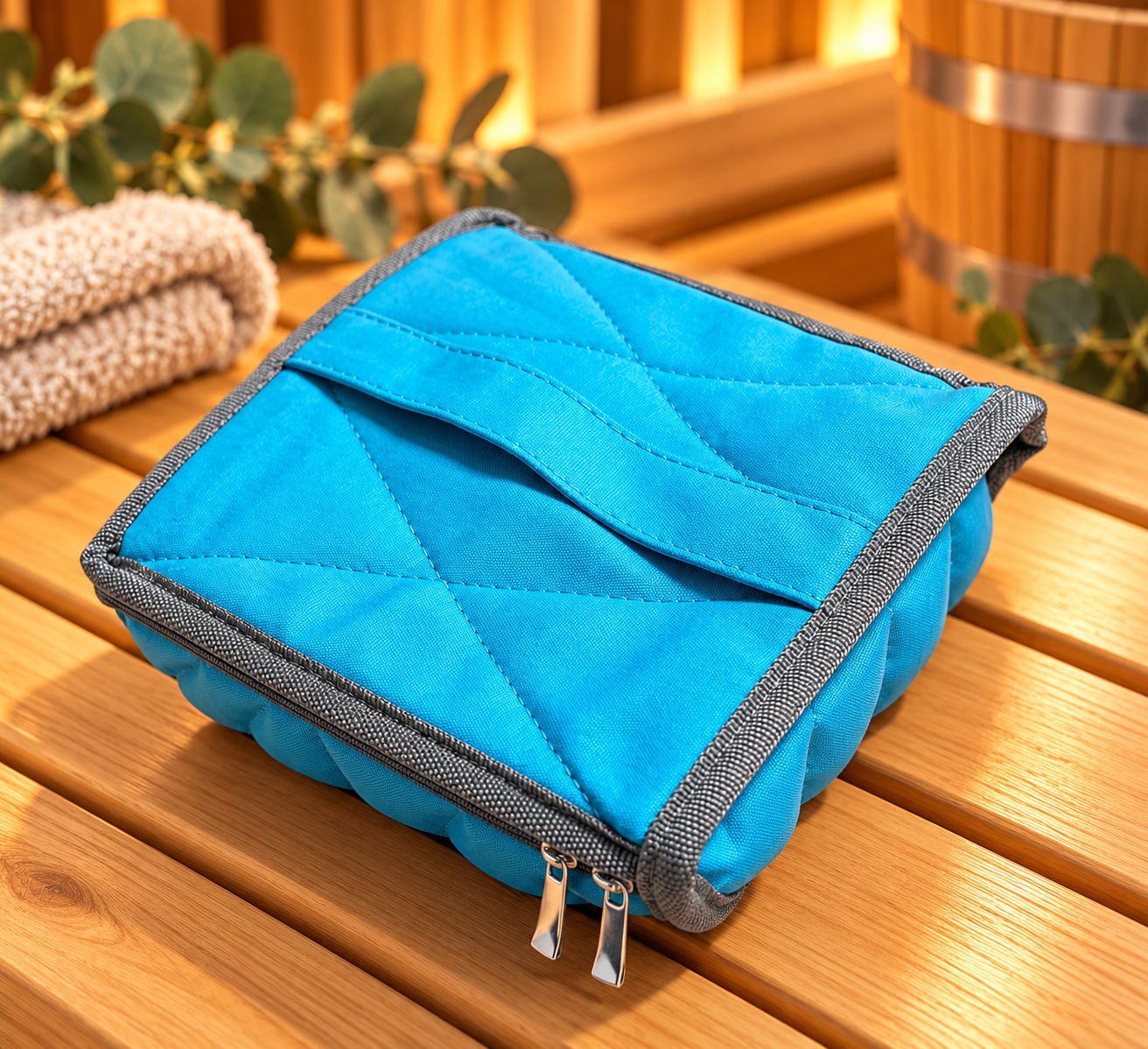 Illóolaj tároló táska - 30 db-os kék, vastag textil