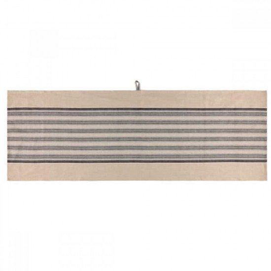 Csíkos, strapabíró, pamut szauna padkendő, 50 x 150 cm