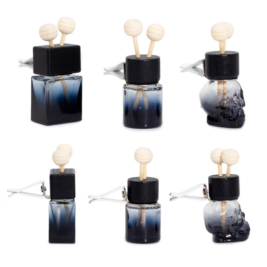 Autós illatosító szellőzőnyílásra rögzíthető - fekete - 8 ml 