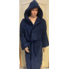 Királykék kapucnis frottírbársony köntös Királykék kapucnis frottírbársony köntös