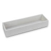 Téglatest alakú dekorláda fehér 35x10cm