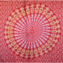  Rózsaszín és Zöld Mandala Szarong 100x140 cm