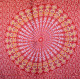  Rózsaszín és Zöld Mandala Szarong 100x140 cm