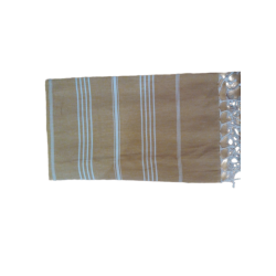  ÚJ!  Mustársárga - fehér csíkos Hamam padkendő 100x180 cm
