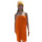 Narancssárga frottír női szaunaruha 