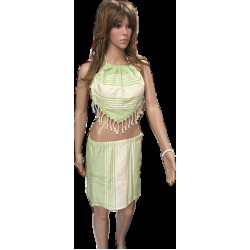 Almazöld női strand-és szaunaruha kétrészes