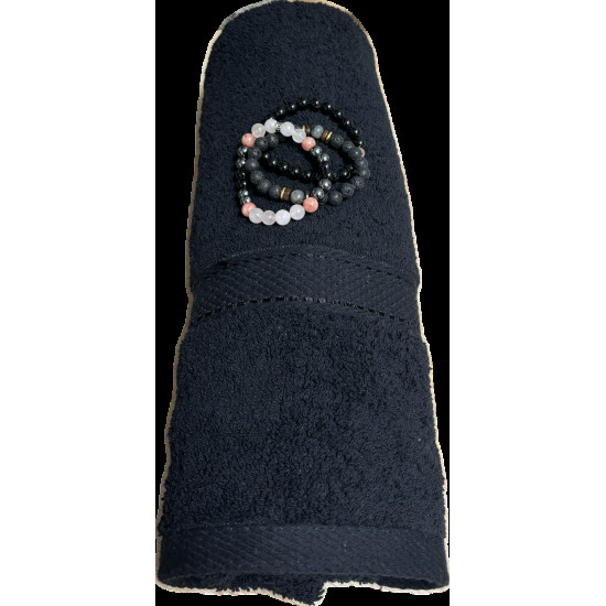 Fekete Törölköző 68 x 138 cm