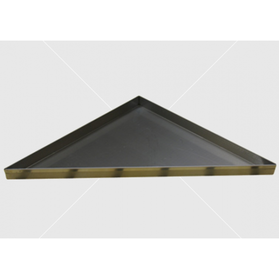 Háromszög alakú víztálca rozsdamentes acél 400x400x565mm