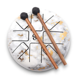 Acélnyelv dob - Márvány 18cm