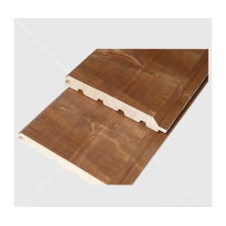 AURE finn festett szaunalambéria 28x195 mm, faragott gerenda profil lucfenyőből készült, barna, ár/m2