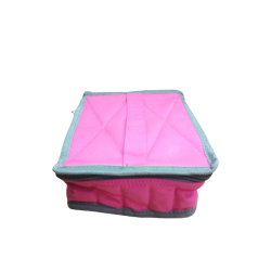 30 db-os illóolaj tartó táska pink színben, vastag textil anyagból
