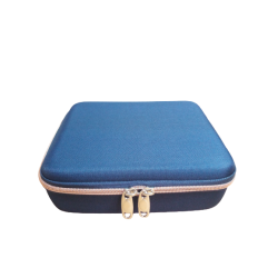 Illóolaj tároló táska - 30 db-os kék, réz cipzárral