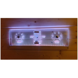 3 in 1 hő- és páramérő homokórával LED világítással