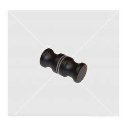 Szauna és gőzkabin ajtó henger alakú fogantyúpár, fekete színben, fém, 30mm