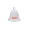 Boss nagy hímzéses szaunasapka fehér színben