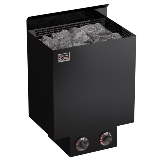 SAWO Nordex Black NRN-45NB-BL-Z-C elektromos szaunakályha – 4,5 kW, beépített vezérléssel