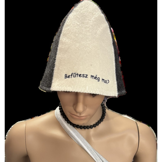 Befűtesz még ma fehér-szürke szaunasapka