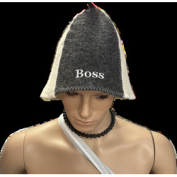 Boss szürke-fehér filc szaunasapka