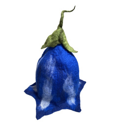 Harangvirág kék  nemez szaunasapka 