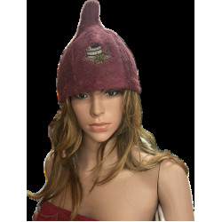 Padlizsán frottír szaunasapka 