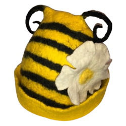 Méhecske nemez szaunasapka