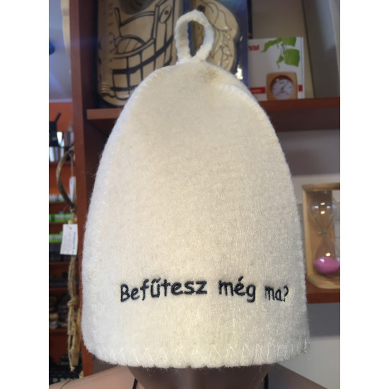 Befűtesz még ma szaunasapka -fehér
