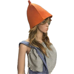 Orange filc szaunasapka -  narancsssárga 
