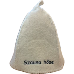 Szauna hőse filc szaunasapka - fehér színben