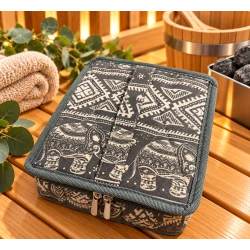 Illóolaj tároló táska - 30 db-os indiai mintás, vastag textil