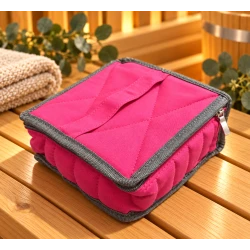 Illóolaj tároló táska - 30 db-os pink, vastag textil