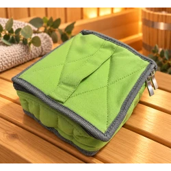 Illóolaj tároló táska - 30 db-os almazöld, vastag textil