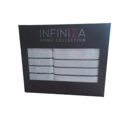 Infiniza törölköző box fehér - csíkos