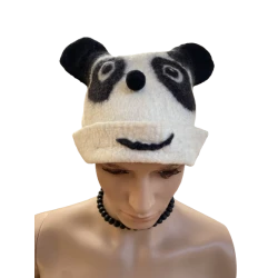 Panda maci nemez szaunasapka