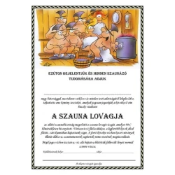 Szauna lovagja vicces emléklap