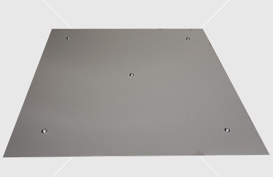 Mennyezeti hőterelő lemez rozsdamentes acél 800x800 mm