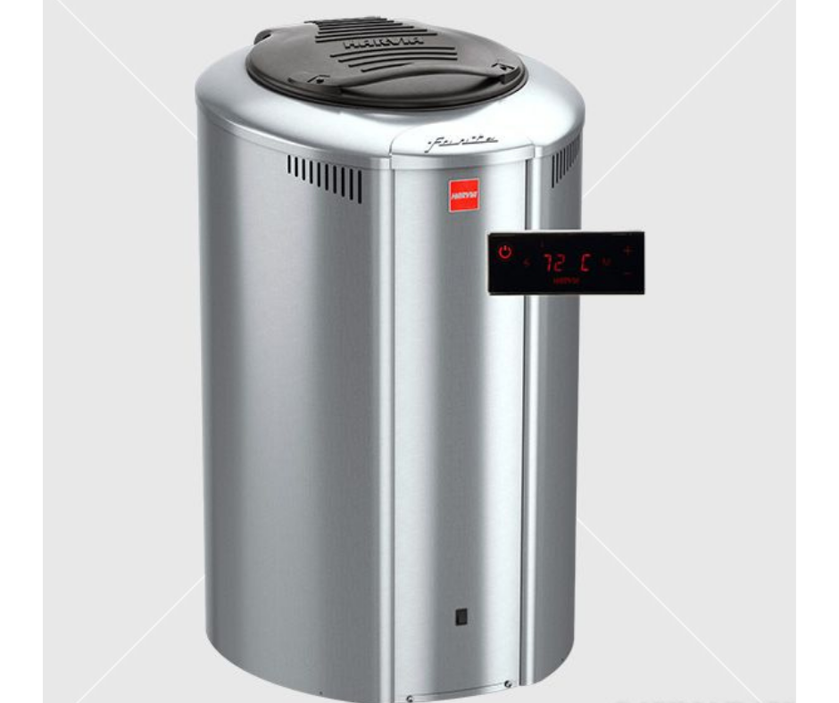 HARVIA FORTE AFB6 Steel 6,0kW hőtárolós szaunakályha szaunába építhető digitális vezérléssel