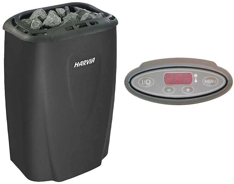 Harvia Moderna V60E Black 6 KW szaunakályha digitális külső vezérléssel