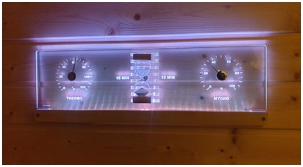 3 in 1 hő- és páramérő homokórával LED világítással