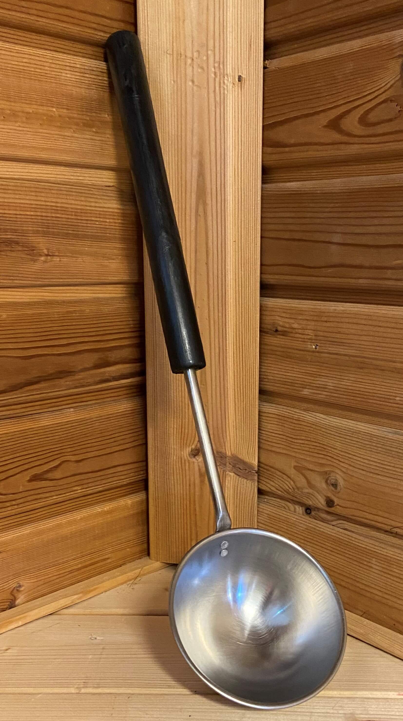 Szaunakanál acél fejjel 45 cm