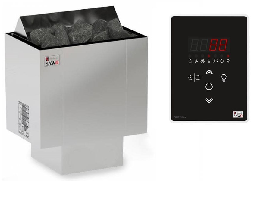 SAWO Nordex Plus NRX-60Ni2-Z elektromos szaunakályha – 6 kW, külső vezérléssel