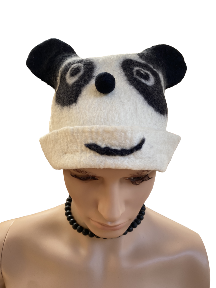 Panda maci nemez szaunasapka