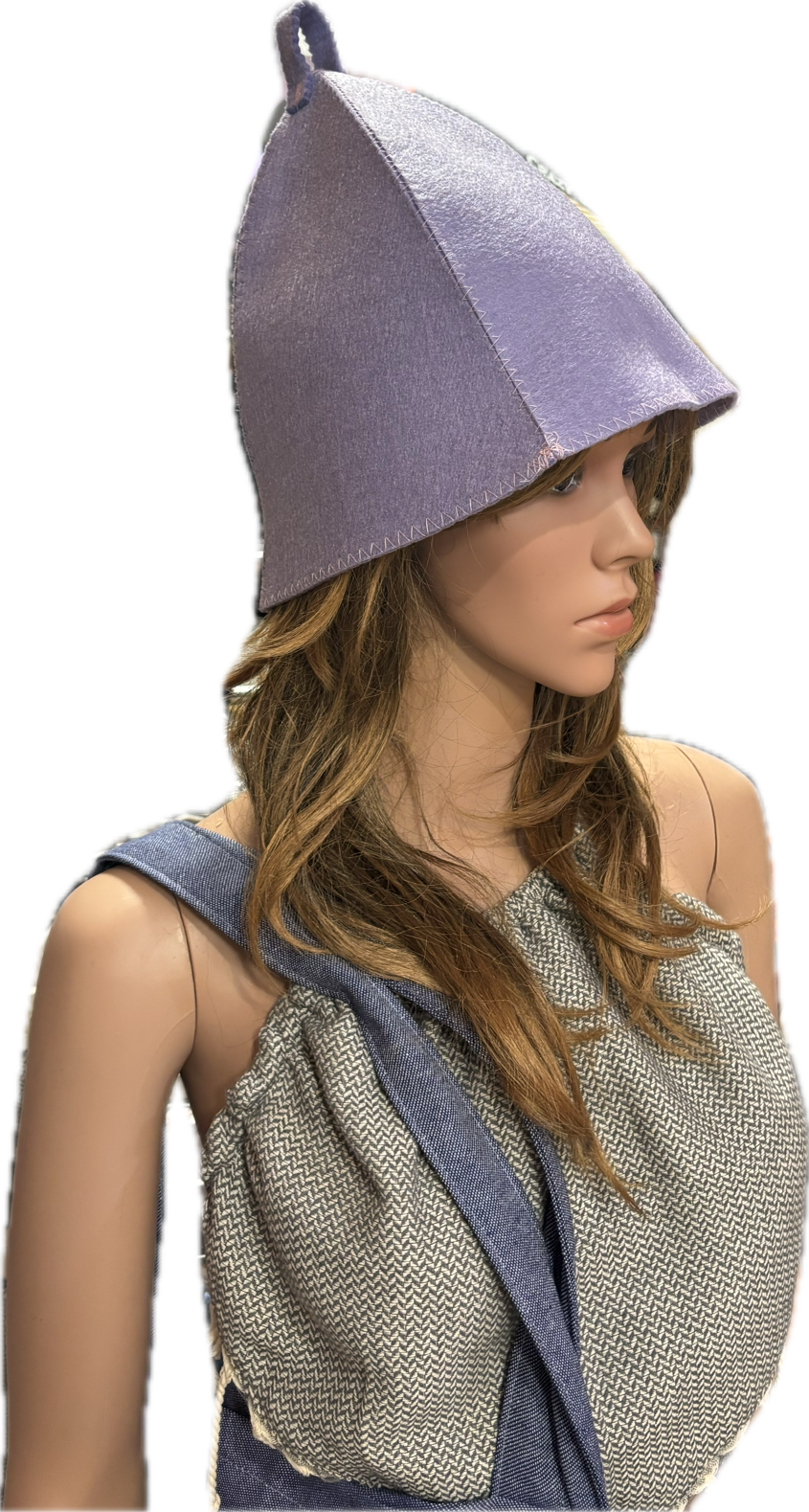 Purple filc szaunasapka - lila